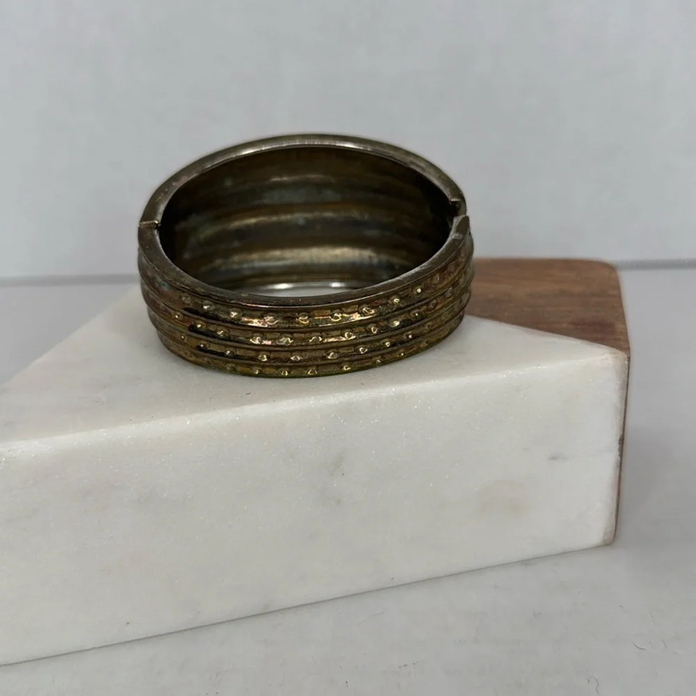 Antique-Style Bronze Cuff Bracelet Lot C1